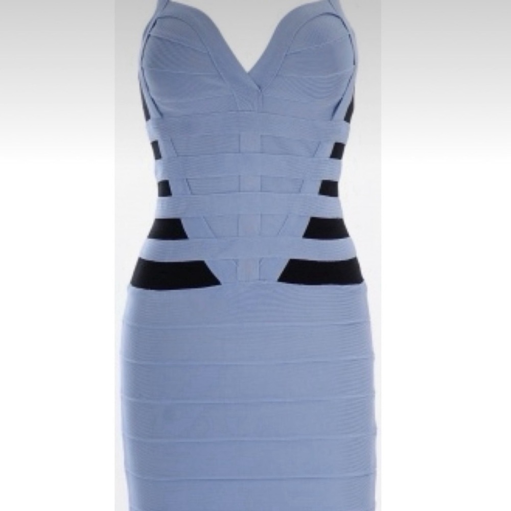 Blue and Black Bandage Dress